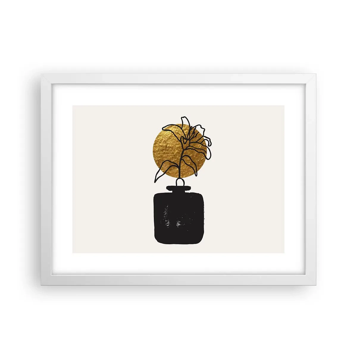 Pôster em moldura branca - A beleza vale seu peso em ouro - 40x30 cm