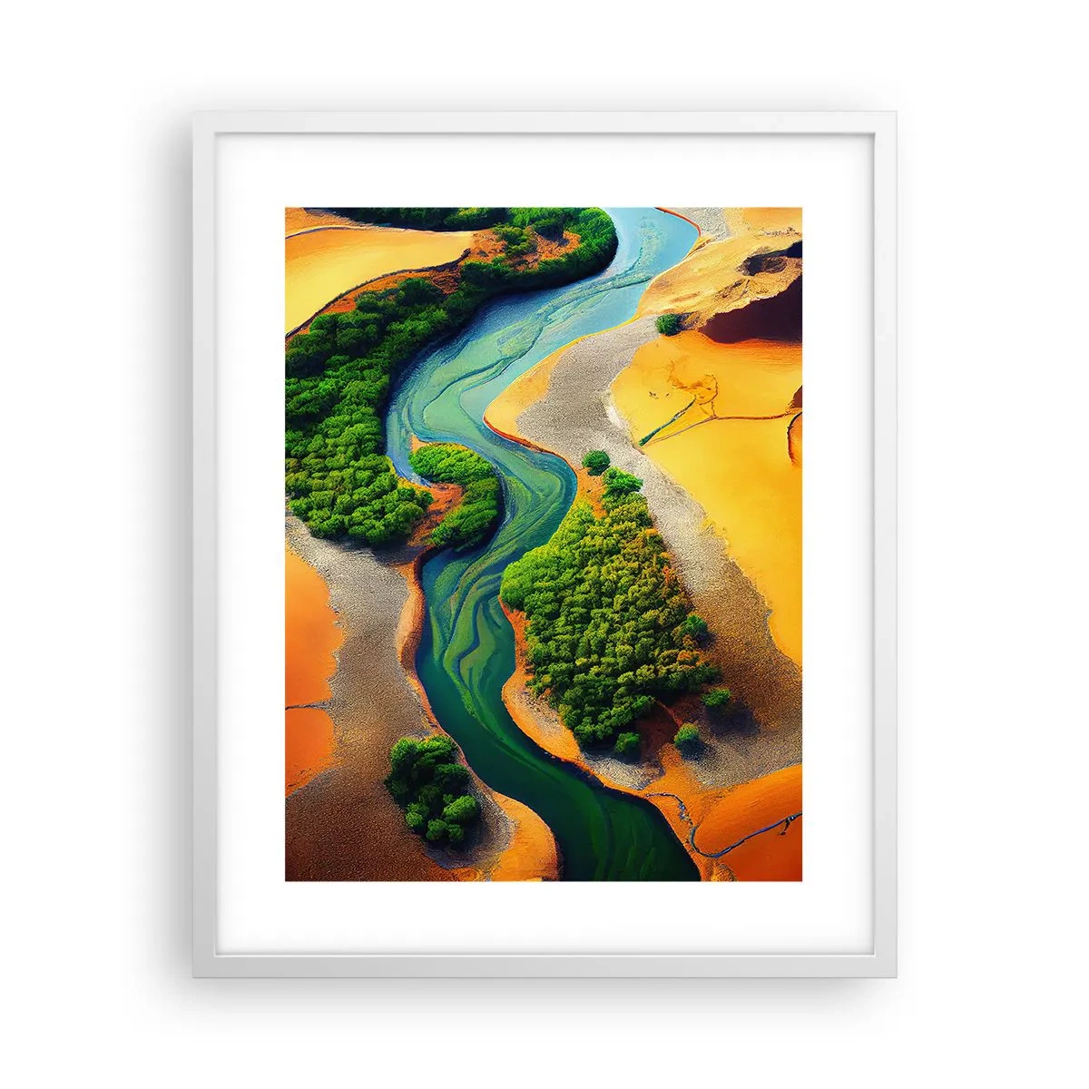 Pôster em moldura branca - Rio que dá vida - 40x50 cm