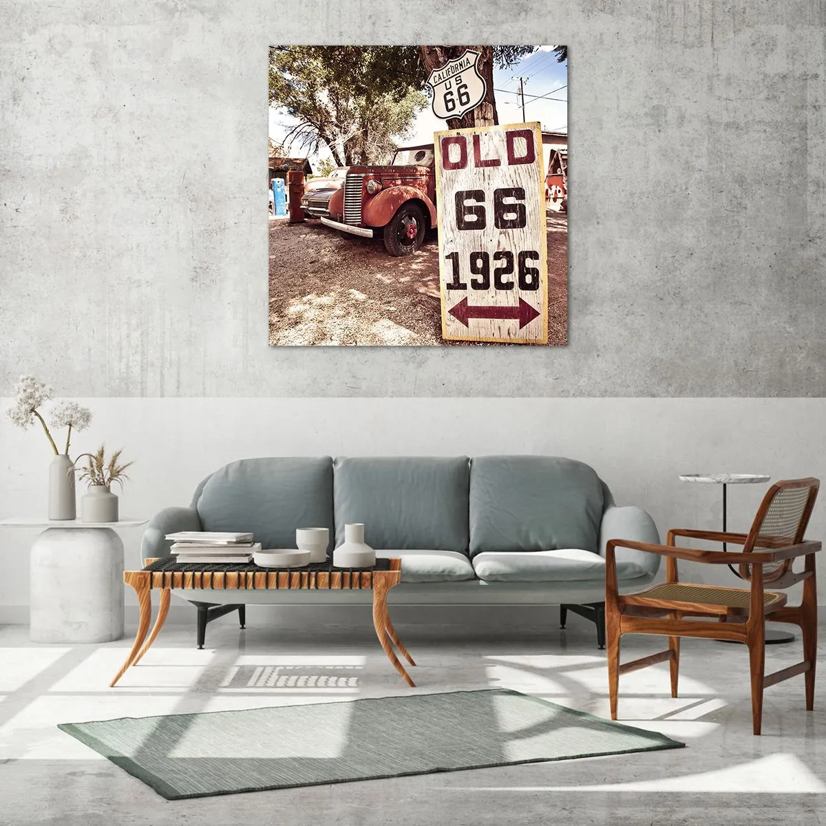 Quadro em vidro - A lenda de uma província americana - 50x50 cm