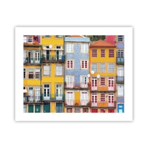 Pôster - Cores da cidade velha - 50x40 cm
