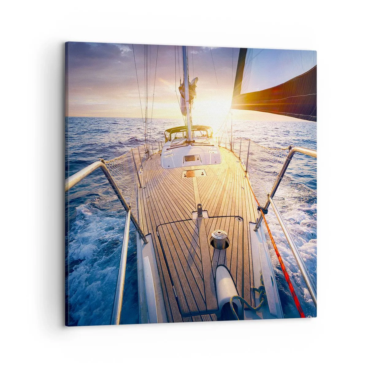 Quadro em tela - Correr sobre as ondas - 50x50 cm