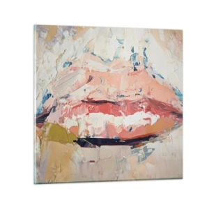 Quadro em vidro - Desperta os sentidos - 70x70 cm