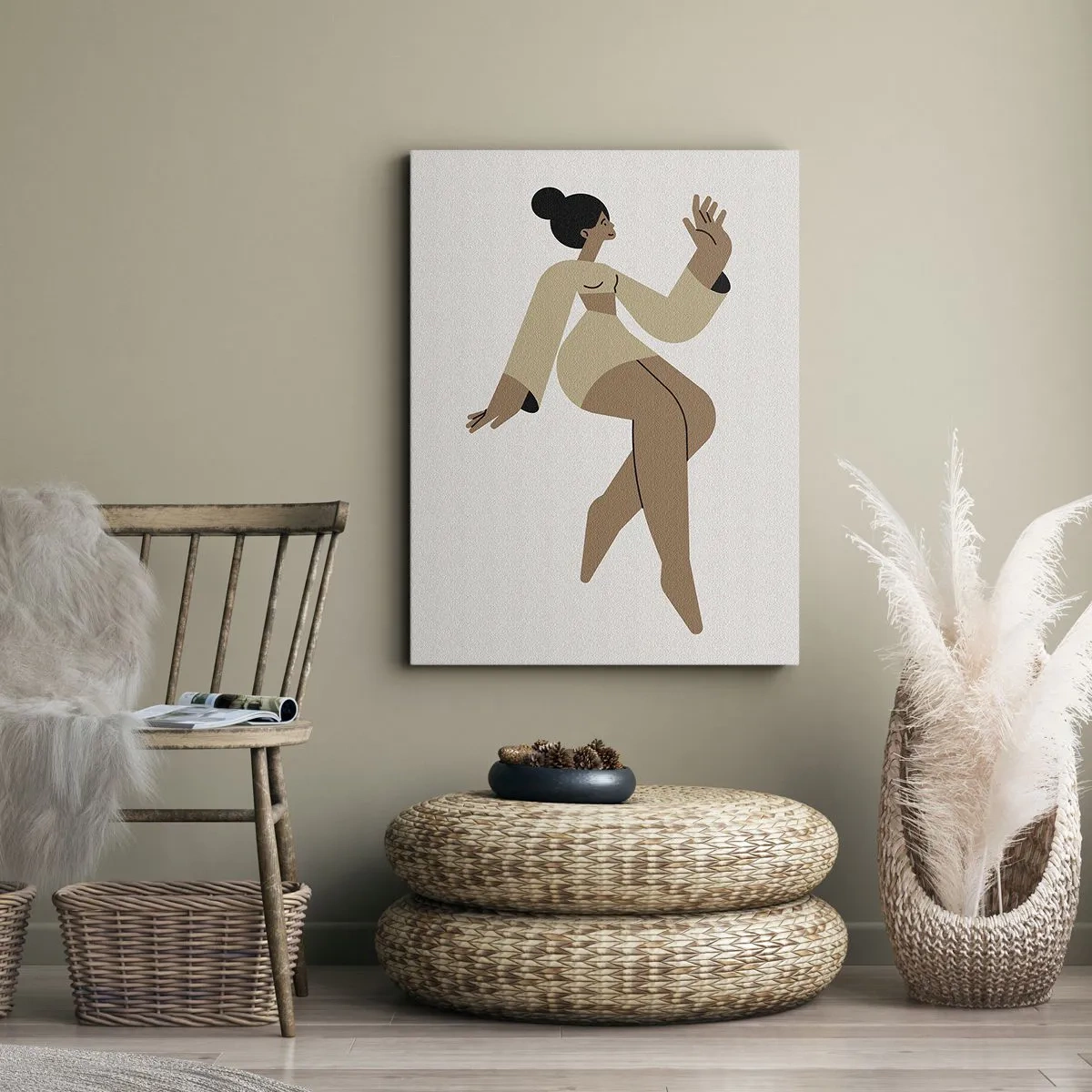 Quadro em tela - Uma forma graciosa - 45x80 cm