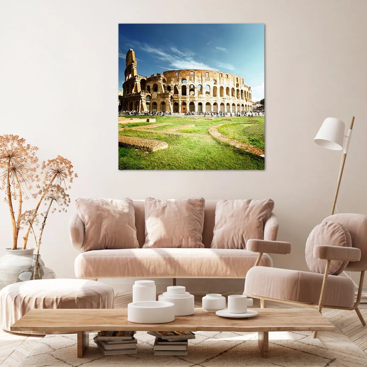 Quadro em tela - Ainda pode-se ouvir o barulho das armas - 50x50 cm