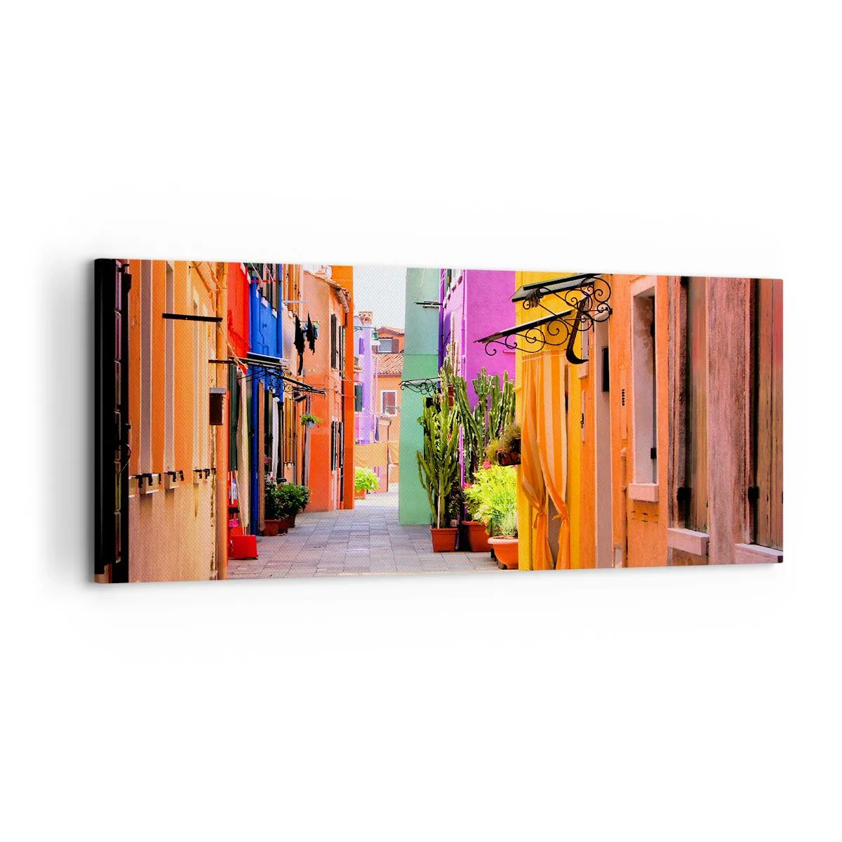 Quadro em tela - Beco arco-íris - 120x50 cm