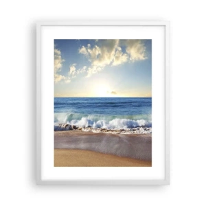 Pôster em moldura branca - Movimento e quietude ao mesmo tempo - 40x50 cm