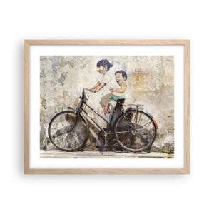 Pôster com moldura de carvalho claro - Verdadeiro ou falso? - 50x40 cm