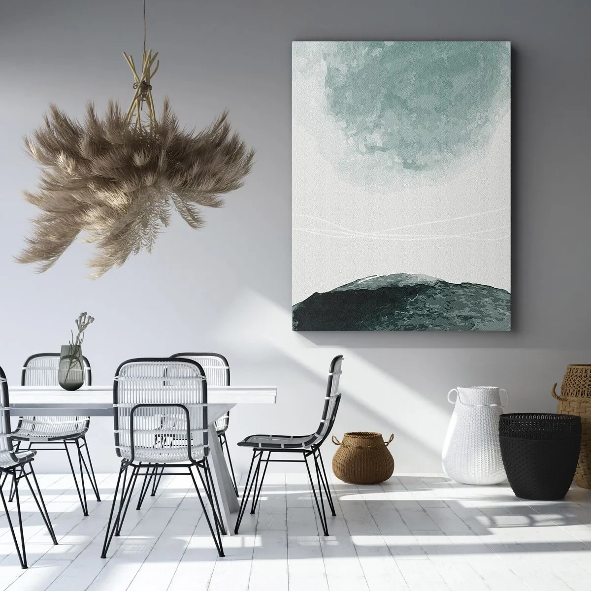 Quadro em tela - Encontro com a neblina - 45x80 cm