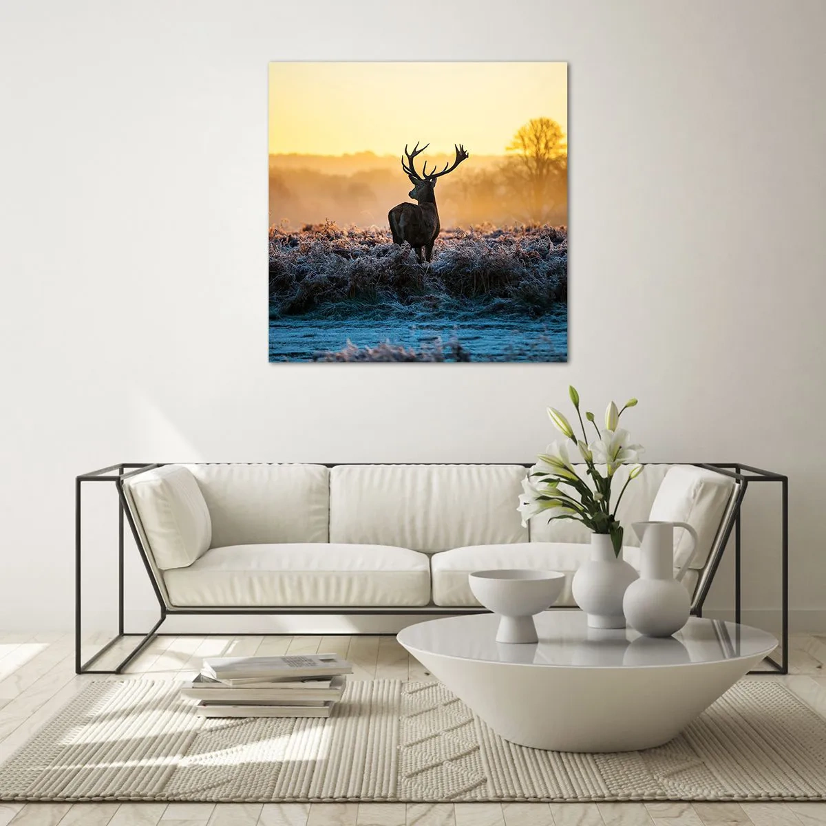 Quadro em vidro - Coroado em sua terra - 30x30 cm