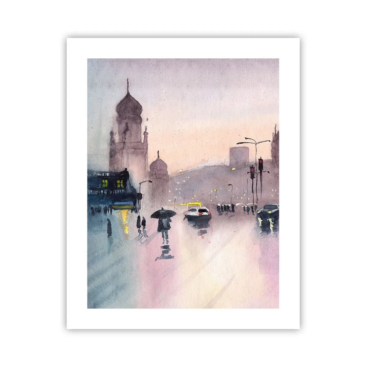 Pôster - Na névoa chuvosa - 40x50 cm