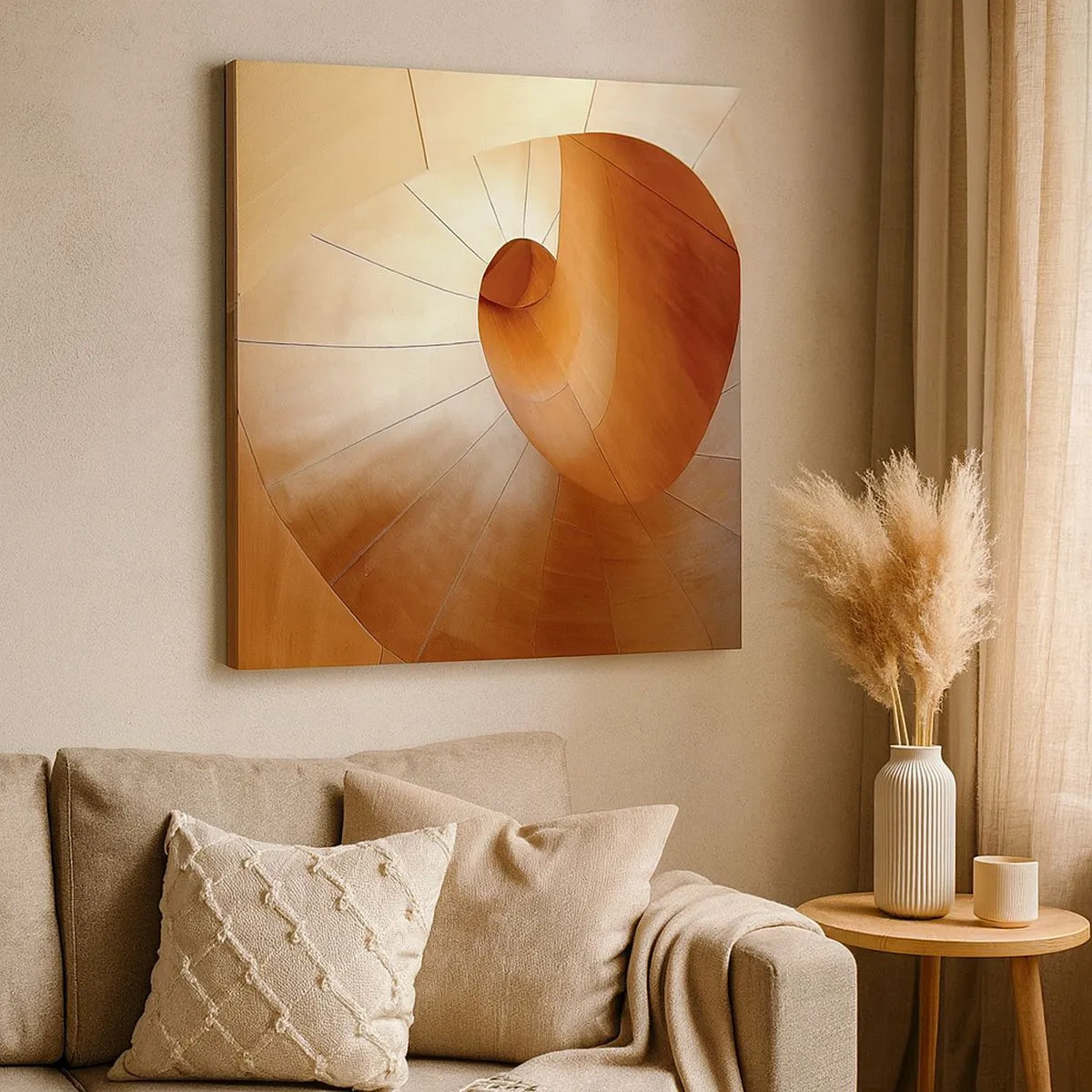 Quadro em tela - Serpentina arquitetônica - 30x30 cm