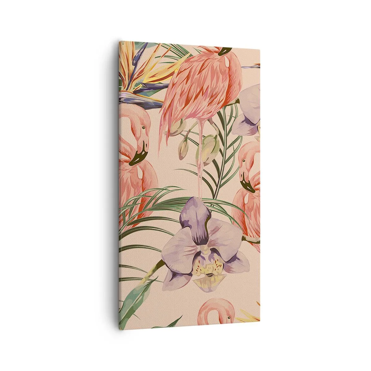 Quadro em tela - Balé rosa em flores - 55x100 cm