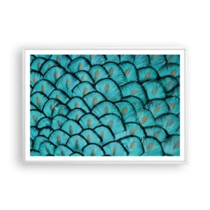 Pôster em moldura branca - A grande gala de penas - 100x70 cm