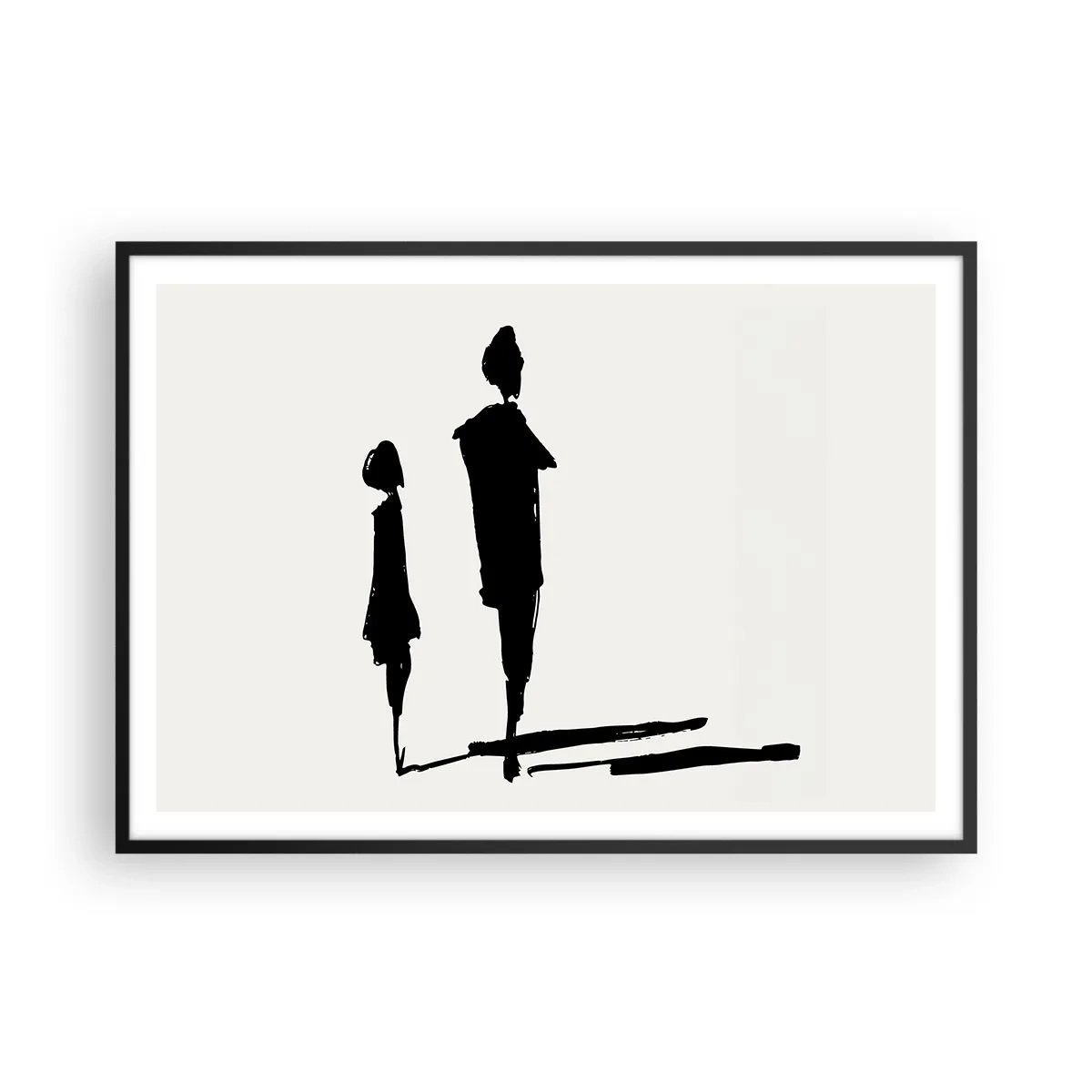 Pôster com moldura preta - Certeza que juntos? - 100x70 cm