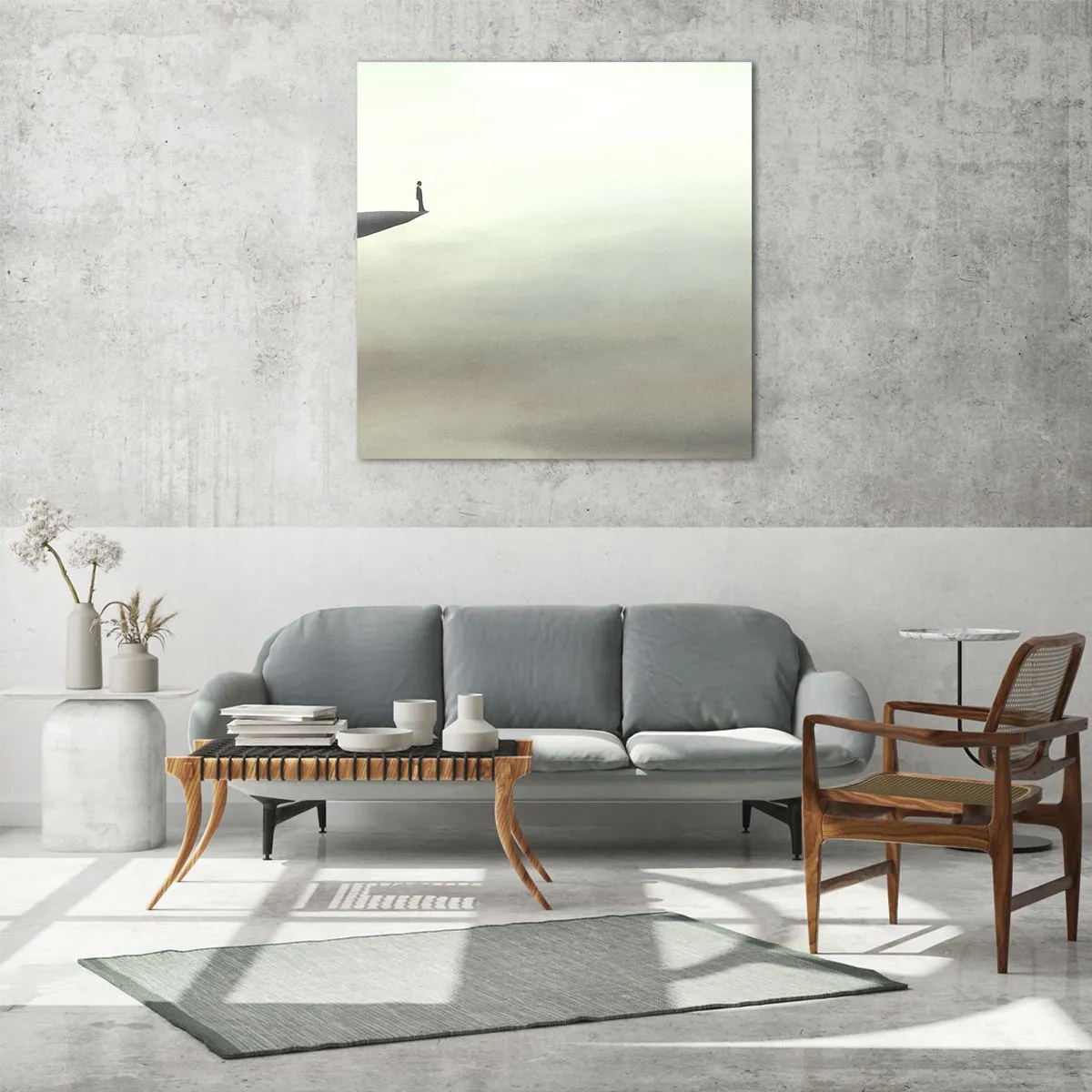 Quadro em vidro - Para cima, é claro! - 30x30 cm