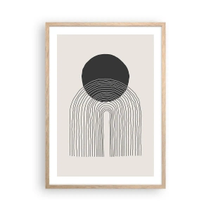 Pôster com moldura de carvalho claro - Tremores e confiança - 50x70 cm