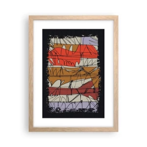 Pôster com moldura de carvalho claro - Composição espontânea - 30x40 cm