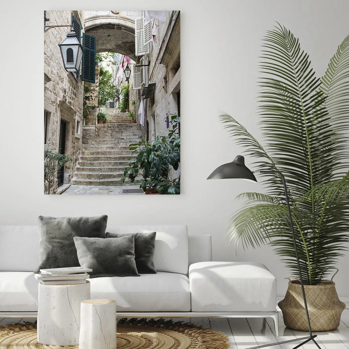 Quadro em vidro - Beco encantador - 70x100 cm