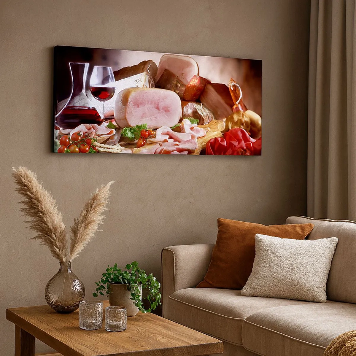 Quadro em tela - Um sonho culinário com uma jarra - 100x40 cm