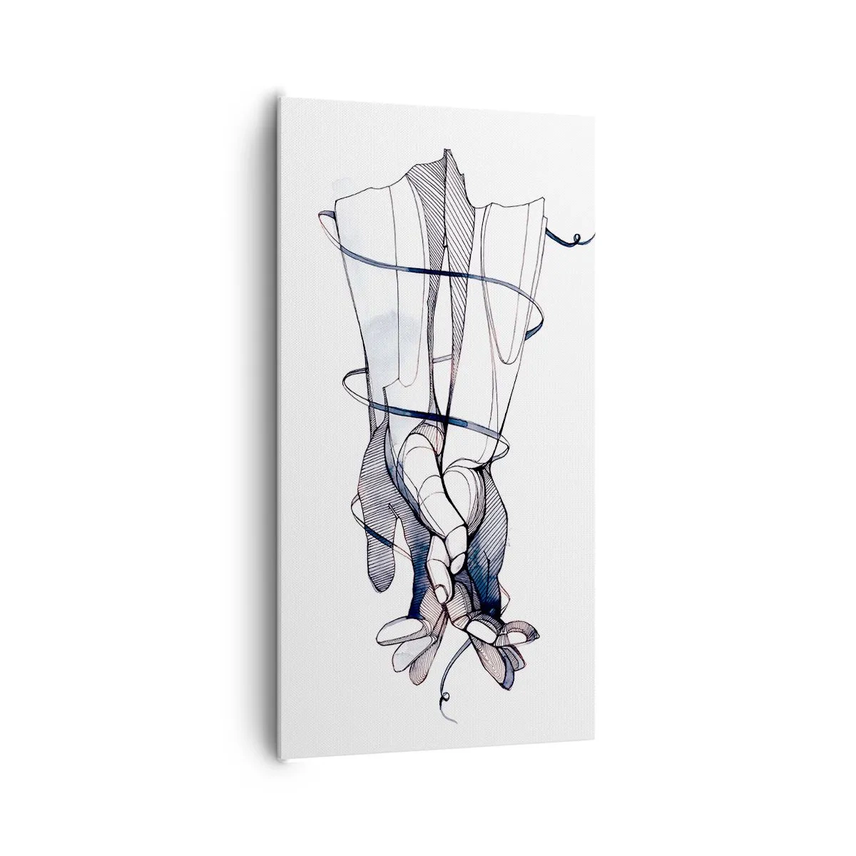 Quadro em tela - Estudo do toque - 65x120 cm