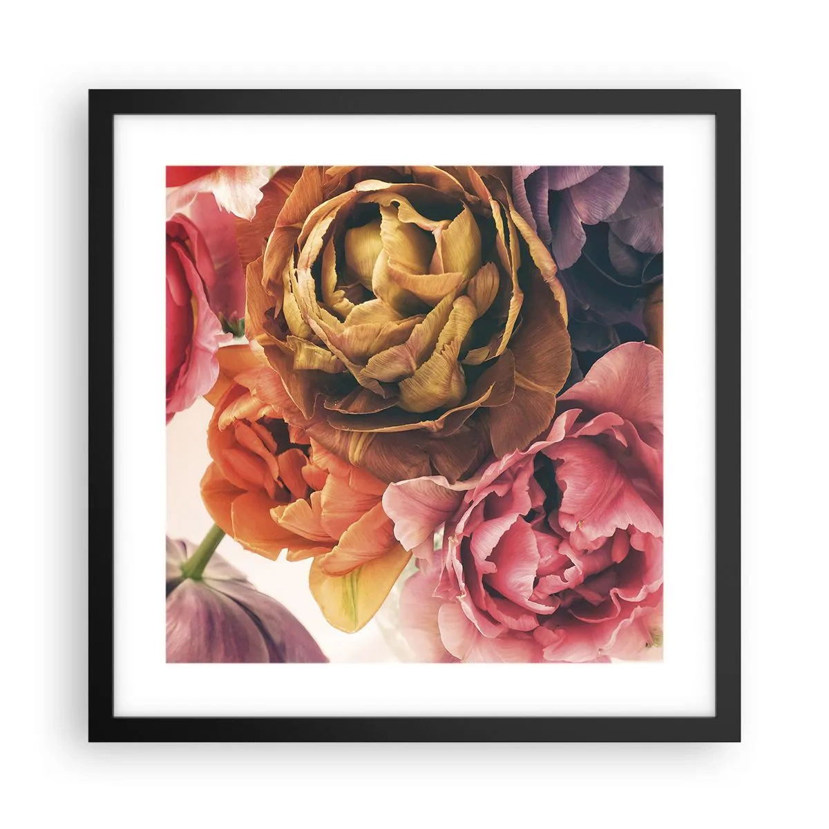 Pôster com moldura preta - Celebração da vida - 40x40 cm