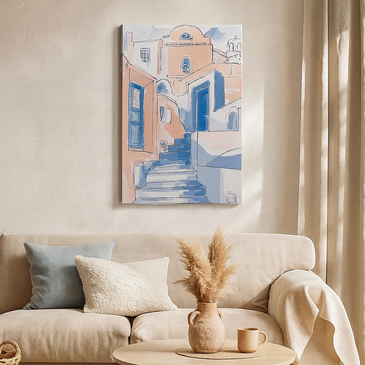 Quadro em tela - Cidade exótica - 50x70 cm