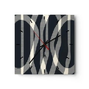 Relógio de parede - Relógio em vidro - Uma tentativa de quebrar a escuridão - 40x40 cm