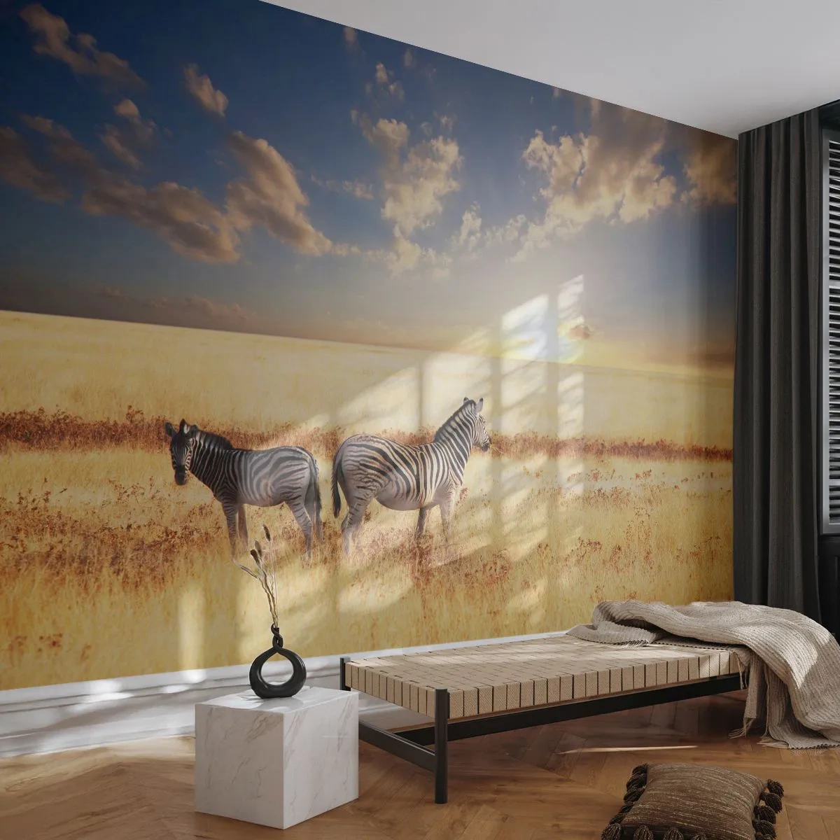 Papel de Parede Autocolante Deluxe Sticker - Vá embora, não perturbe - Animais, Costelas, Safári - 250x175 cm