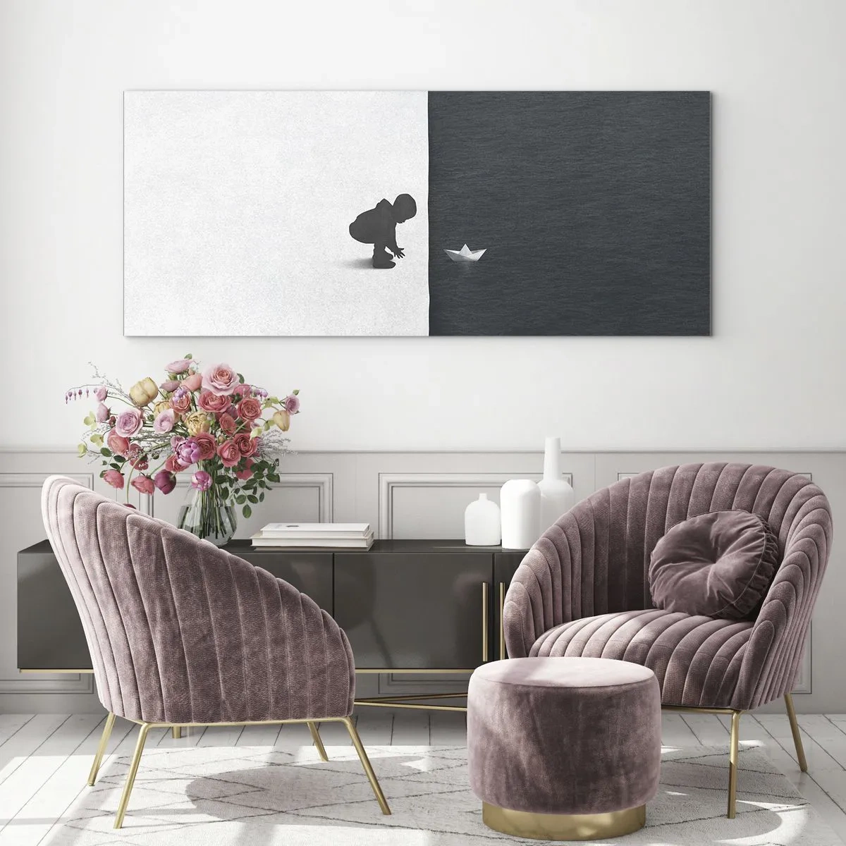 Quadro em vidro - Grande expedição - 140x50 cm