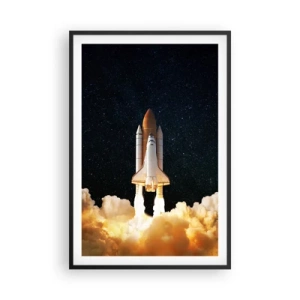 Pôster com moldura preta - Ad astra! - 61x91 cm