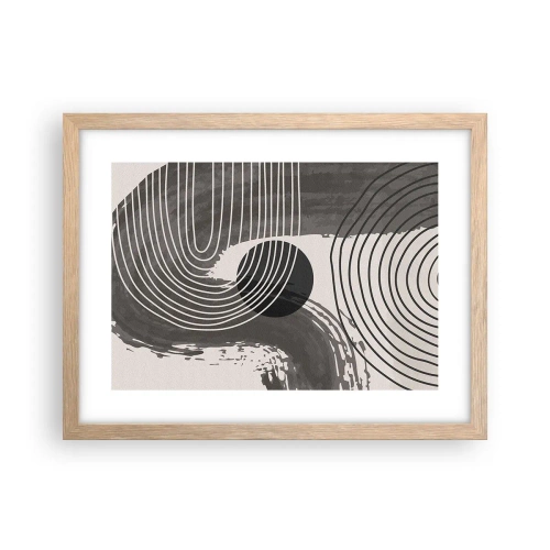 Pôster com moldura de carvalho claro - O oval vence - 40x30 cm