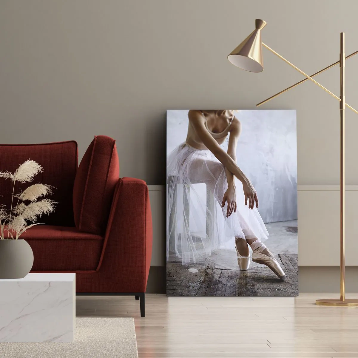 Quadro em tela - Antes das luzes da ribalta ascenderem - 50x70 cm