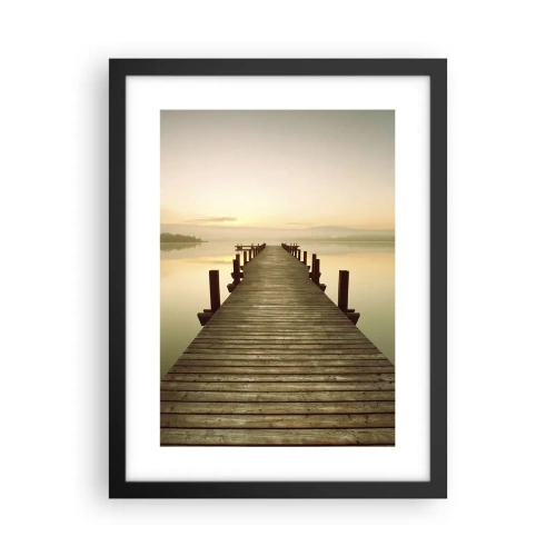 Pôster com moldura preta - Antes do amanhecer, nascer do sol, luz - 30x40 cm
