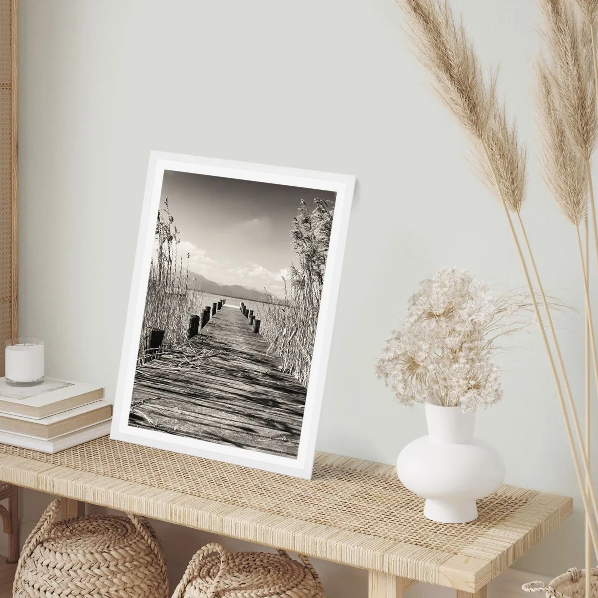 Pôster em moldura branca - No silêncio da relva - 30x40 cm