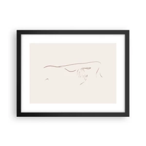 Pôster com moldura preta - A forma do desejo - 40x30 cm