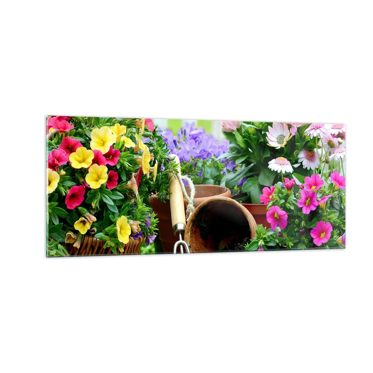 Quadro em vidro - Jardim da Joana - 100x40 cm