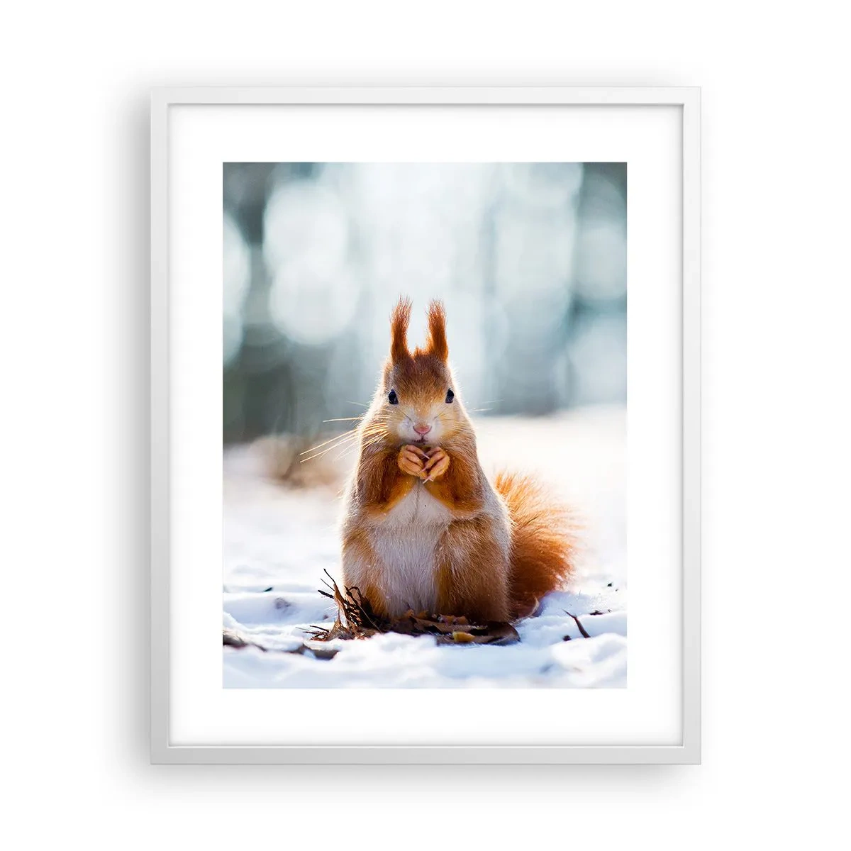 Pôster em moldura branca - Para o que estás a olhar? - 40x50 cm