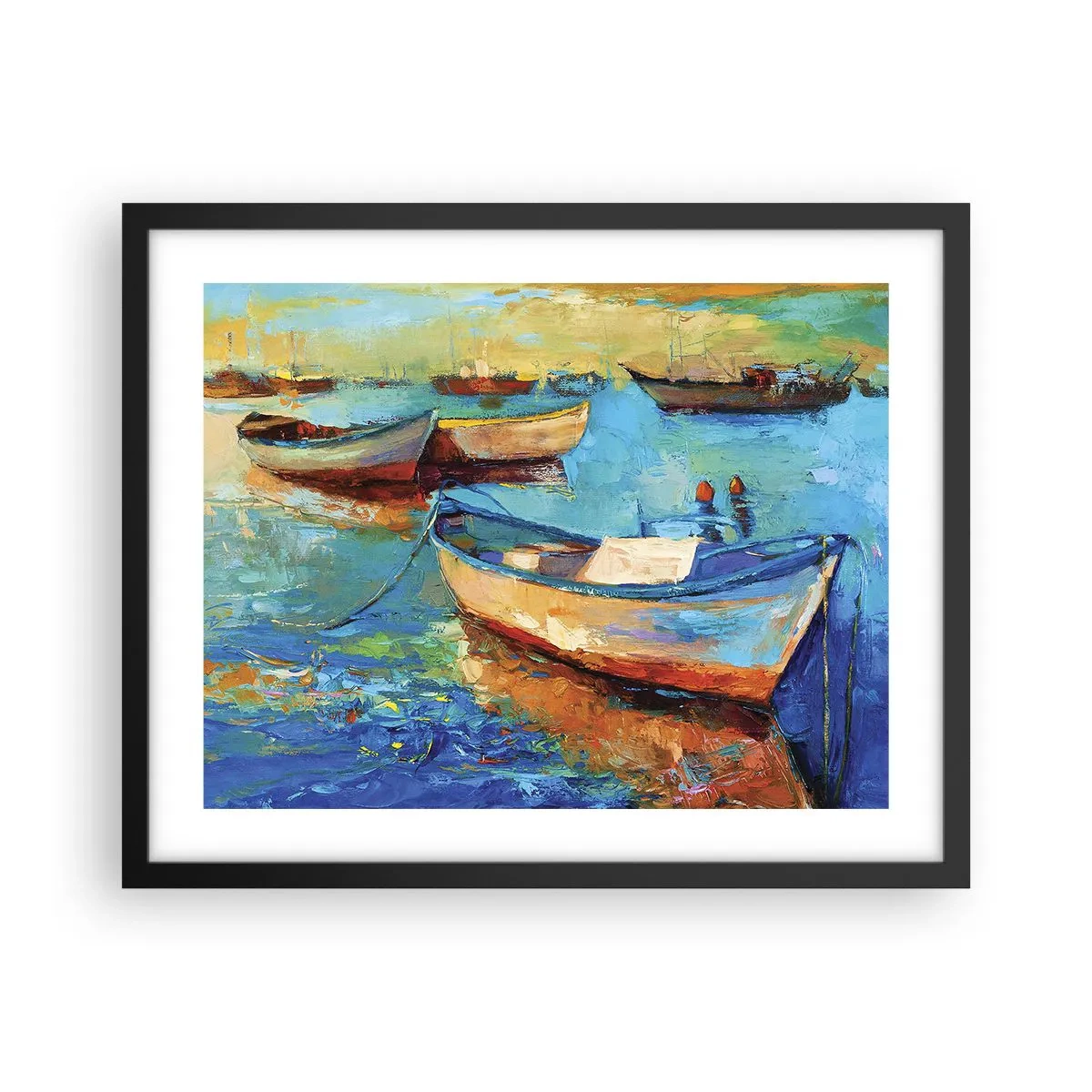 Pôster com moldura preta - Na baía do sul - 50x40 cm