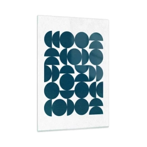 Quadro em vidro - Círculos e semicírculos - 80x120 cm