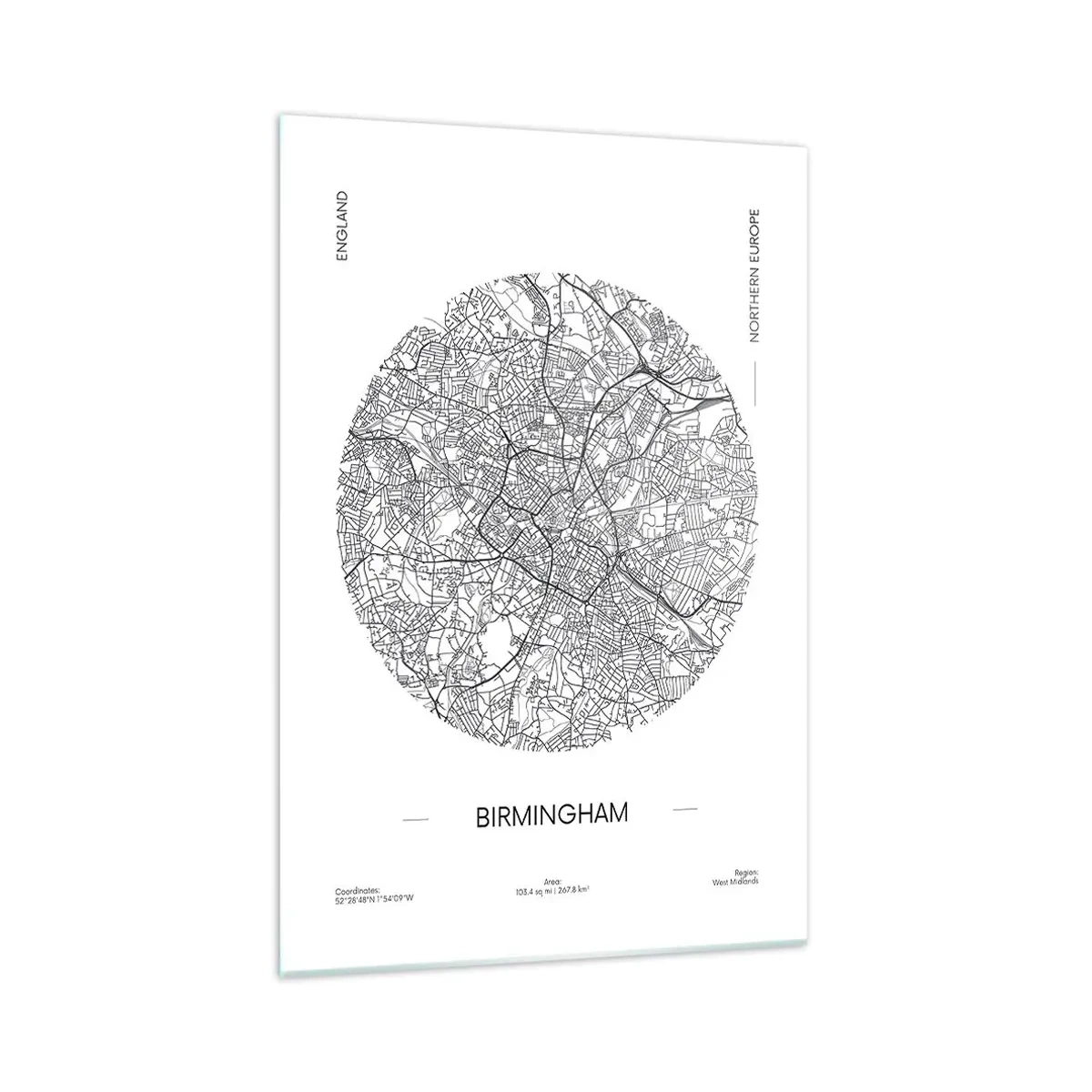 Quadro em vidro - Anatomia de Birmingham - 70x100 cm