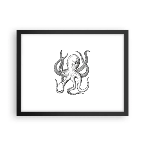 Pôster com moldura preta - Dançando com as ondas - 40x30 cm