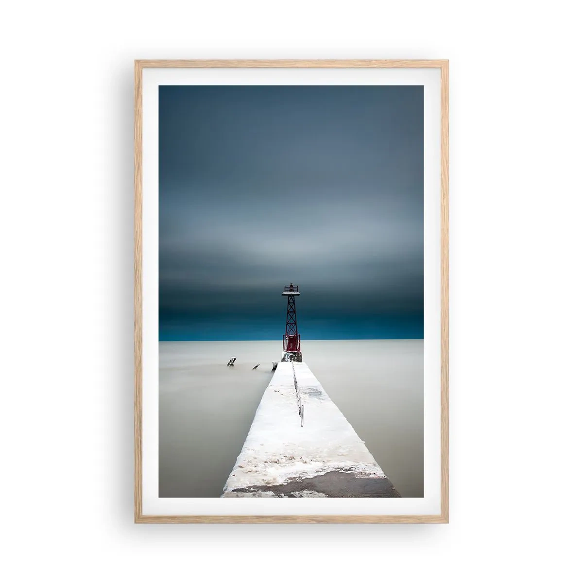 Pôster com moldura de carvalho claro - Ao encontro do infinito - 61x91 cm