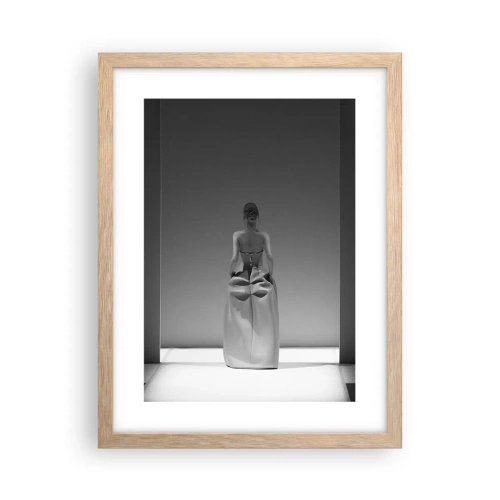 Pôster com moldura de carvalho claro - Simplicidade refinada - 30x40 cm