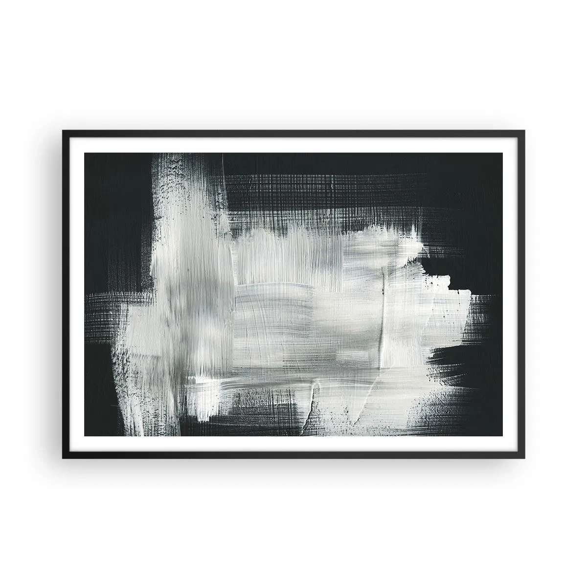 Pôster com moldura preta - Entrelaçado na vertical e horizontal - 100x70 cm