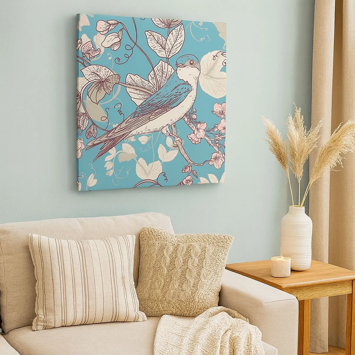 Quadro em tela - Cantos no choupo-branco - 30x30 cm