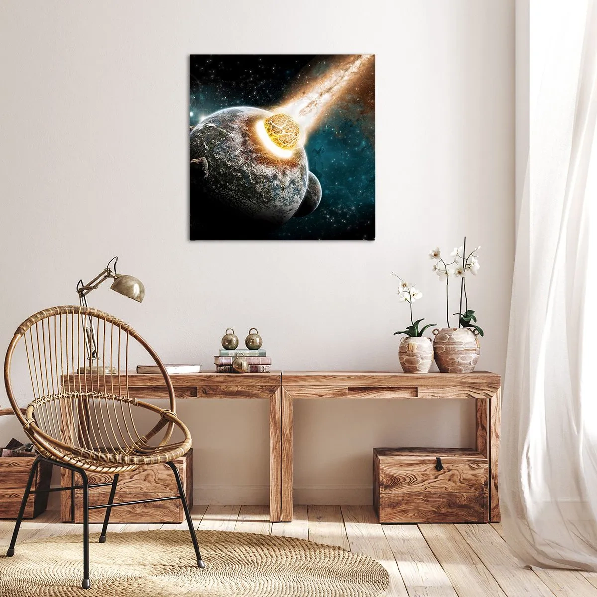 Quadro em tela - Extinção ou nascimento? - 40x40 cm