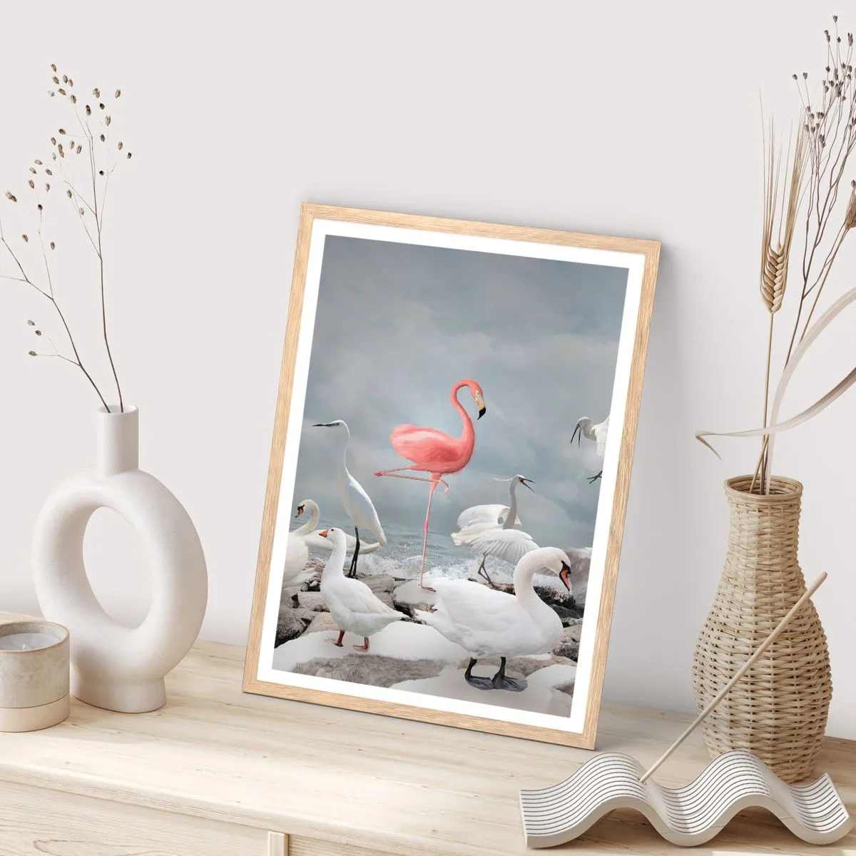 Pôster com moldura de carvalho claro - Como vim parar aqui? - 30x40 cm