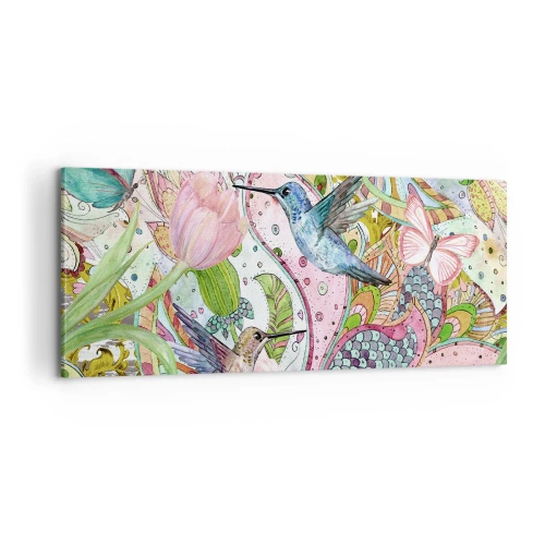 Quadro em tela - Emaranhados em trepadeiras - 100x40 cm