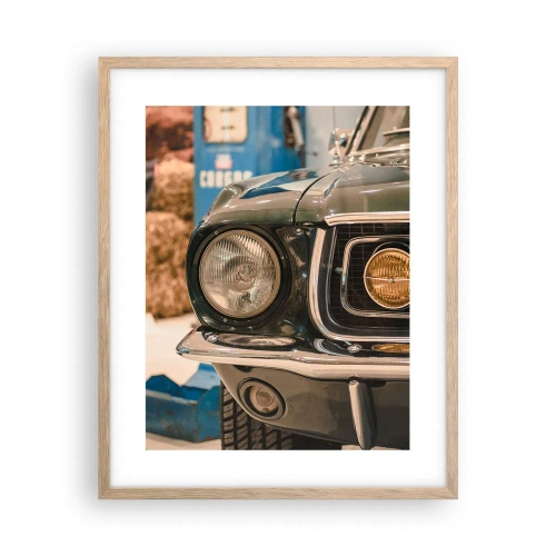 Pôster com moldura de carvalho claro - Encontro com uma lenda - 40x50 cm