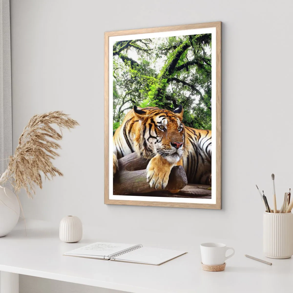 Pôster com moldura de carvalho claro - Com os melhores cumprimentos - 30x40 cm